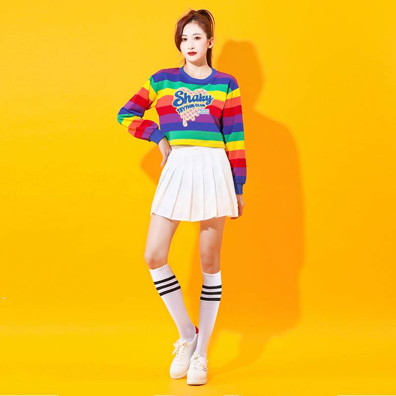 One long-sleeve shirt + skirt